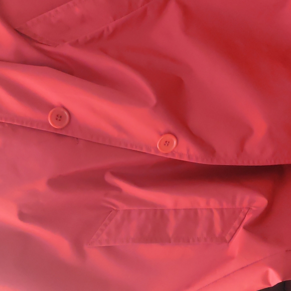 Club Monaco Silky Satin Red Trench Light midlength Coat - Picture 4 of 6